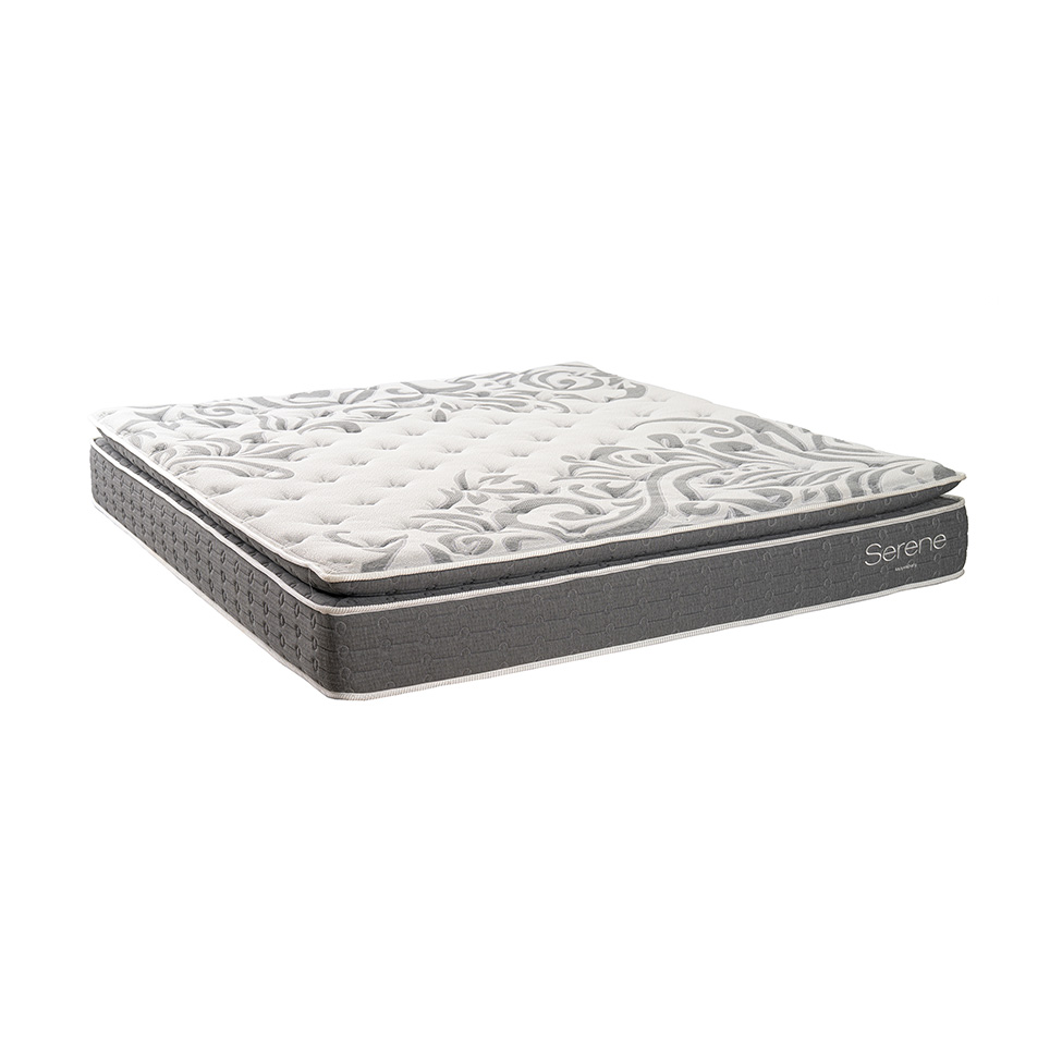 Colchão King Mola Ensacada Serene (32x193x203) Cinza e Branco