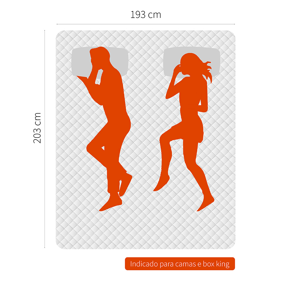 Colchão King Mola Ensacada Vivah (30x193x203) Bege