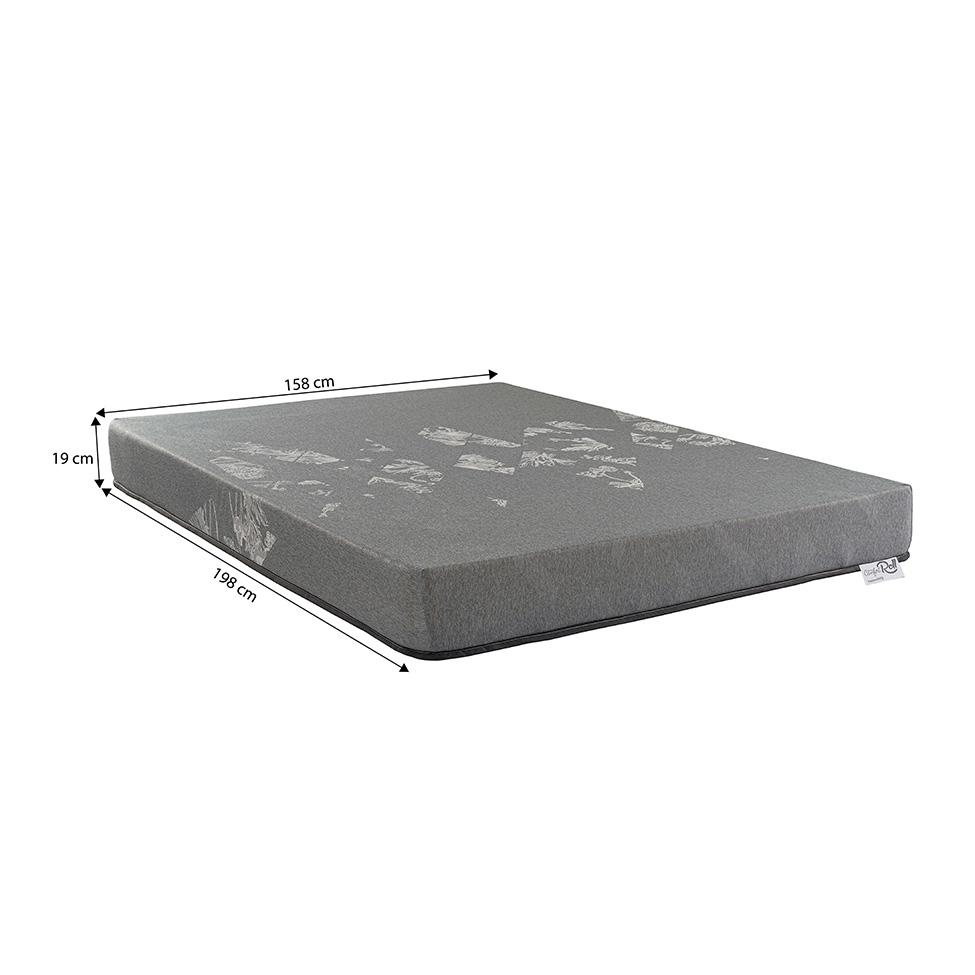 Colchão Queen Enrolado D28 Grey Comfort (19x158x198) Cinza