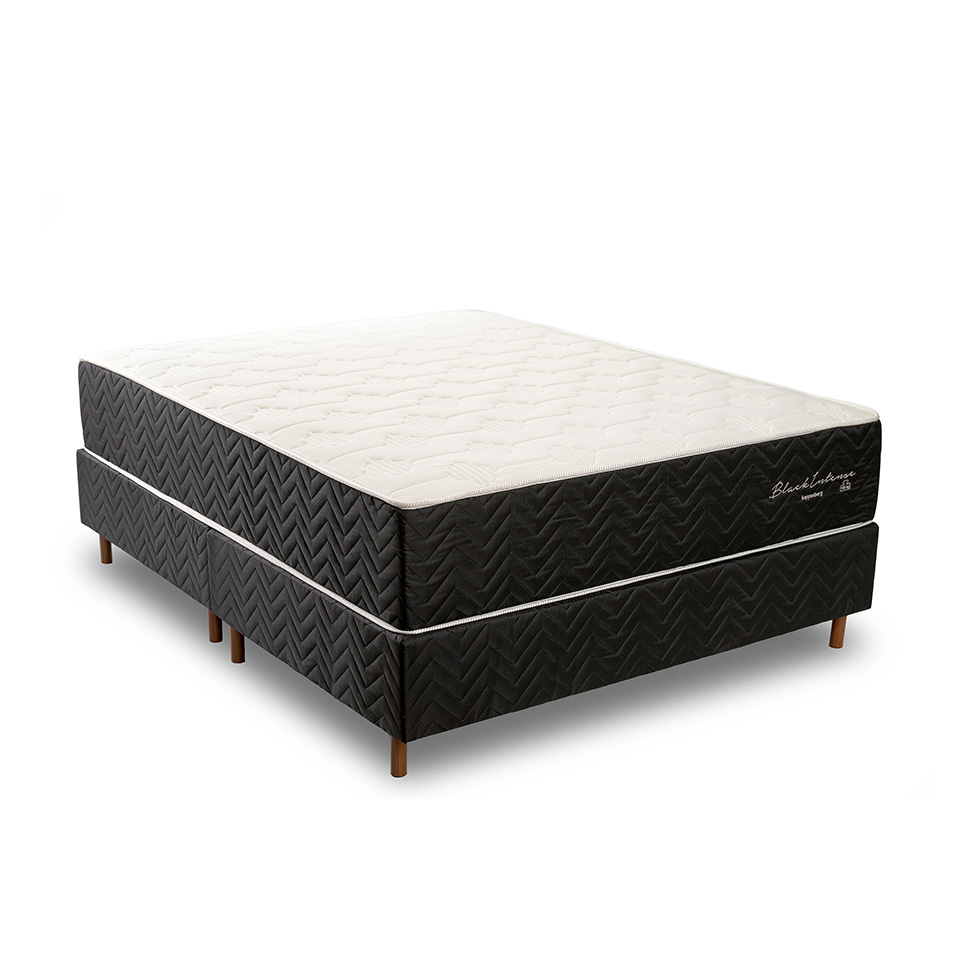 Colchão Queen Mola Ensacada Black Intense (33x158x198) Branco e Preto