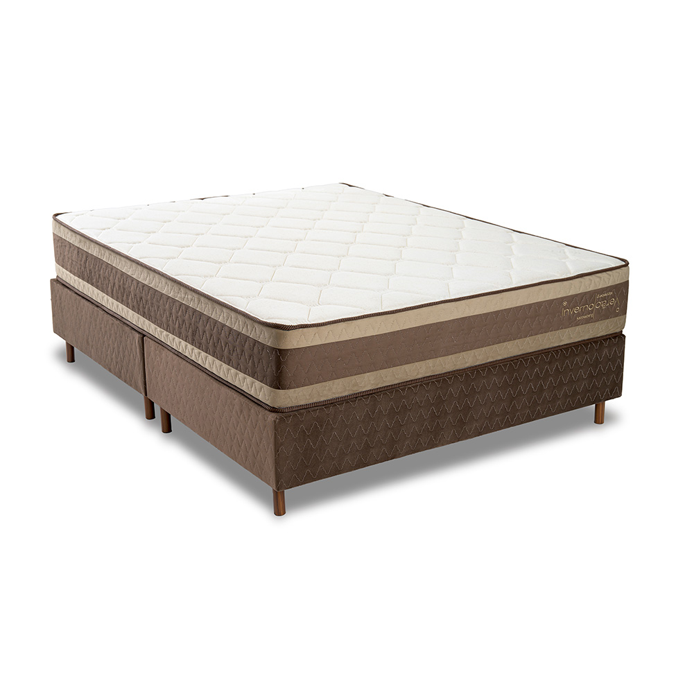 Colchão Queen Mola Ensacada Inverno/Verão (31x158x198) Marrom e Bege