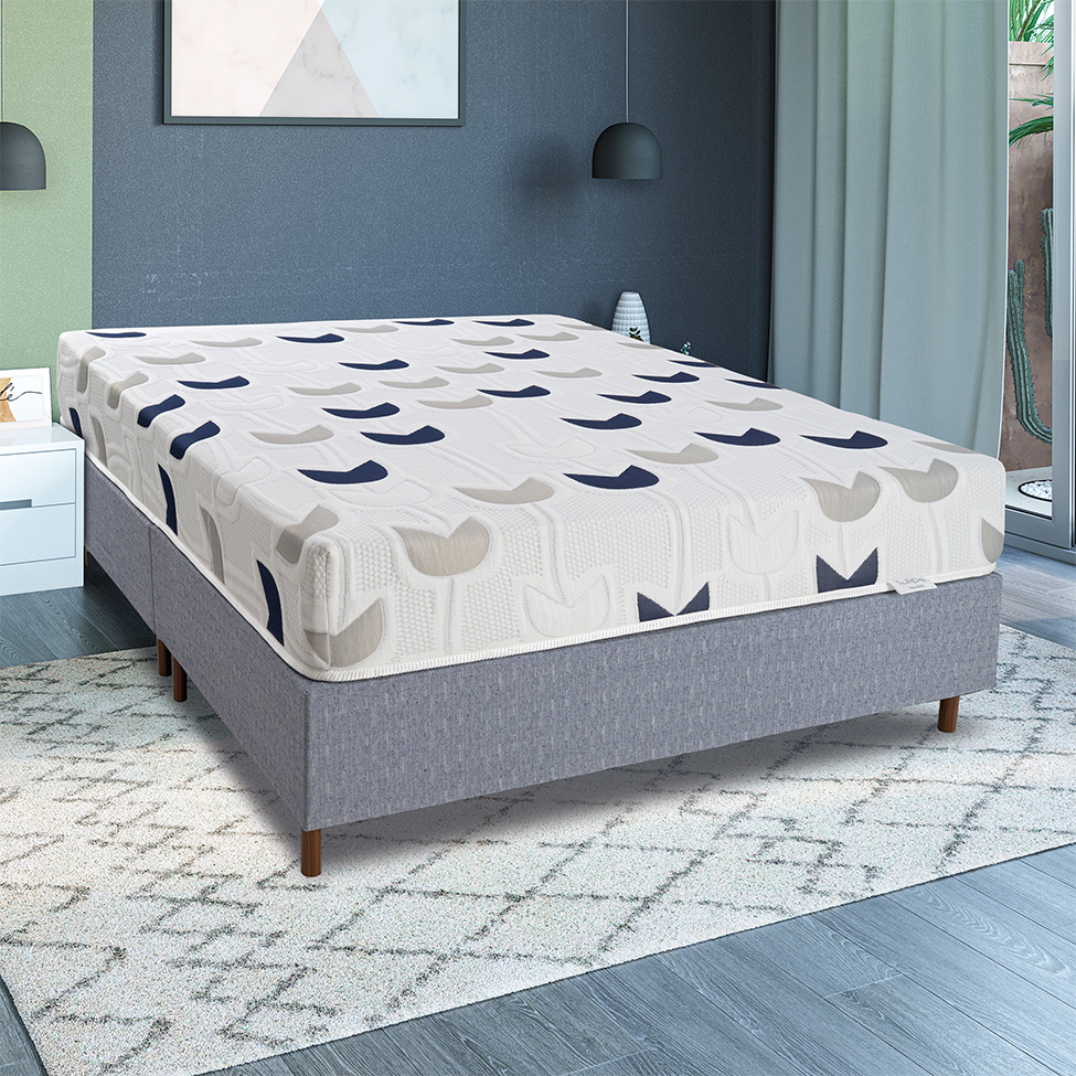 Colchão Queen Mola Ensacada Tulipa (25x158x198) Branco Estampado