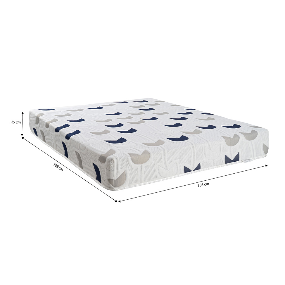 Colchão Queen Mola Ensacada Tulipa (25x158x198) Branco Estampado