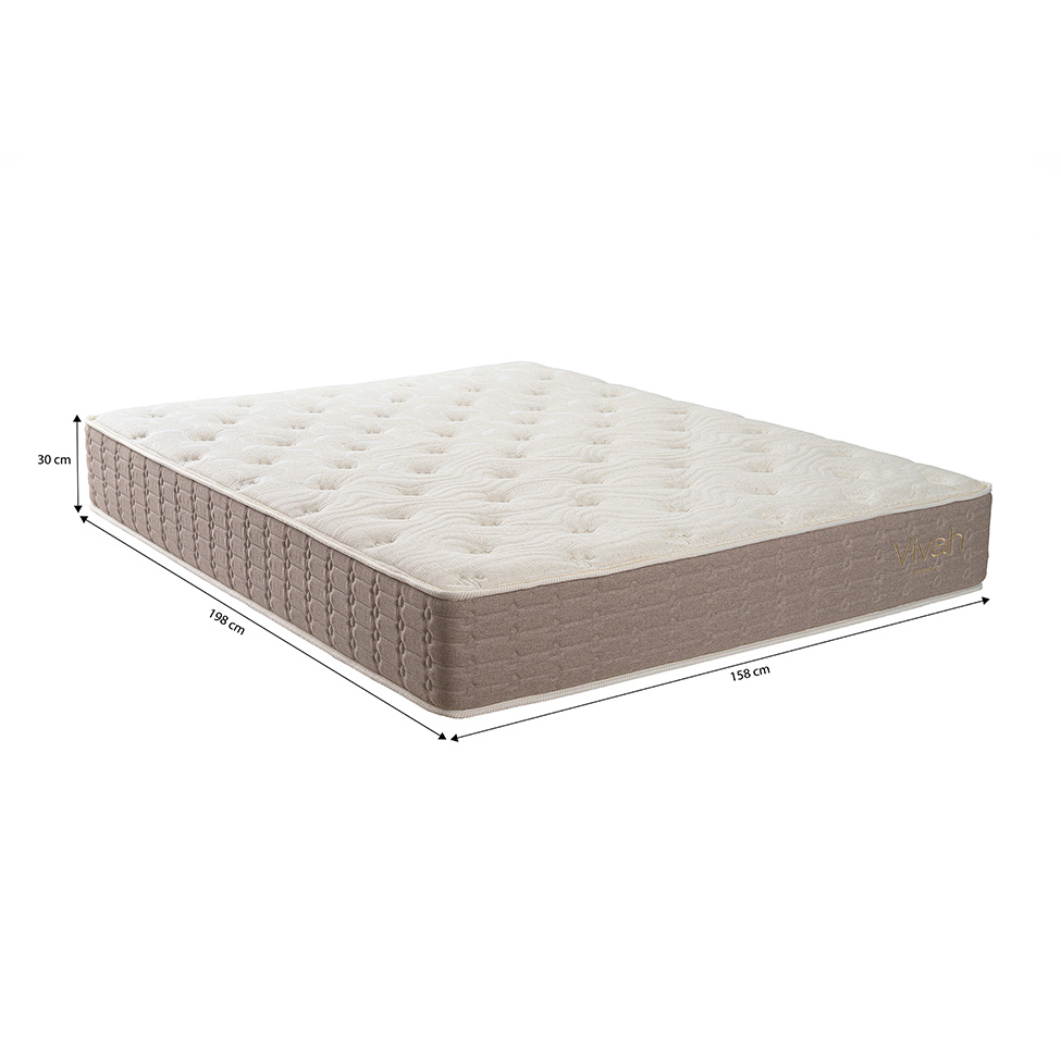 Colchão Queen Mola Ensacada Vivah (30x158x198) Bege