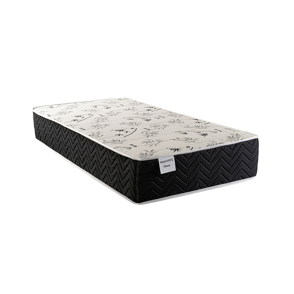 Colchão Solteiro Mola Ensacada Classic (26x88x188) Branco e Preto