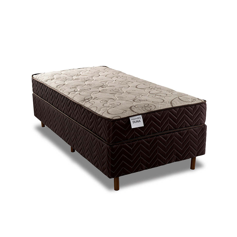 Colchão Solteiro Mola Ensacada Duna (20x88x188) Marrom e Bege