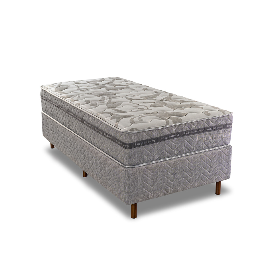 Colchão Solteiro Mola Ensacada Floratta (26x88x188) Cinza