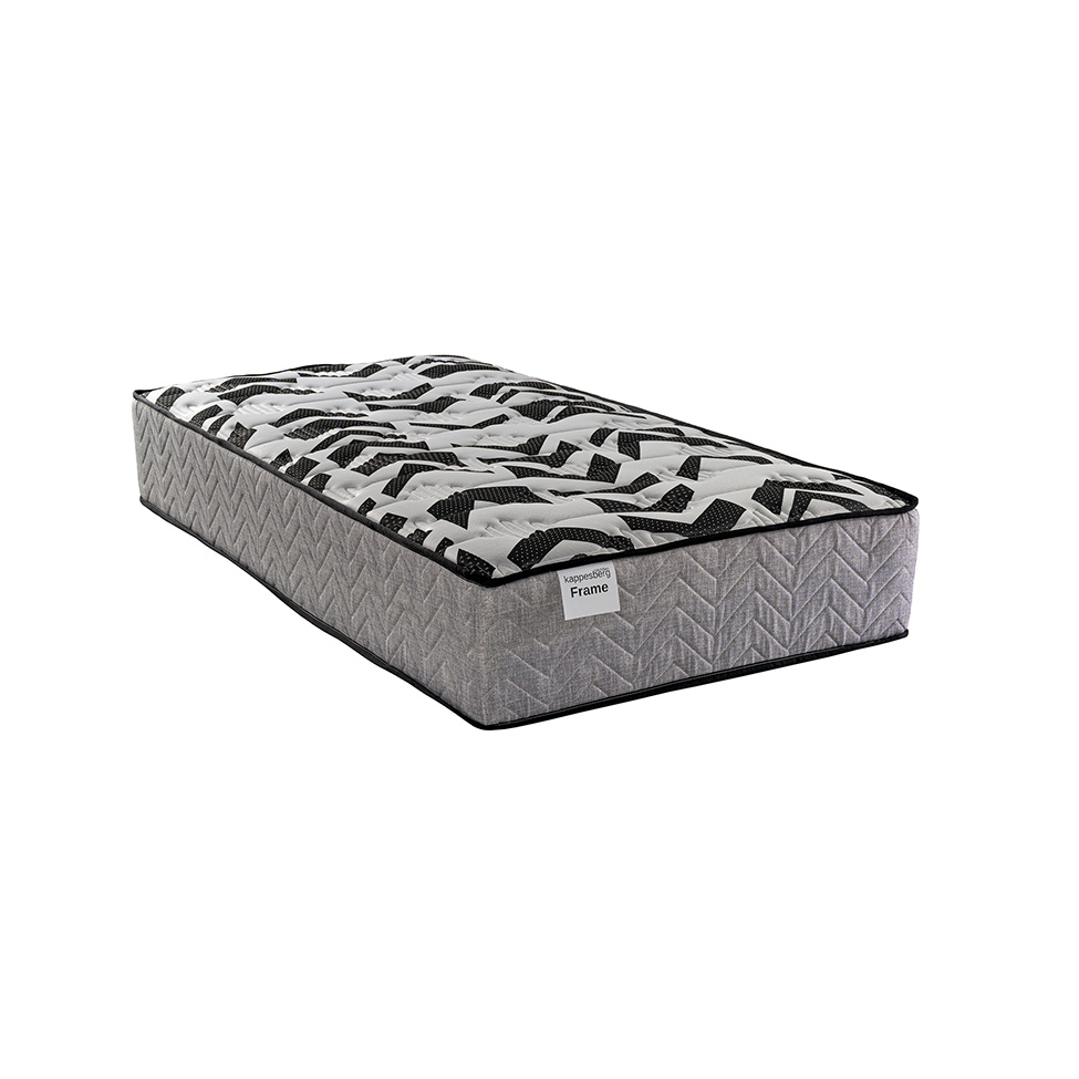 Colchão Solteiro Mola Ensacada Frame (24x88x188) Cinza e Preto