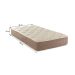 Colchão Solteiro Mola Ensacada Vivah (30x88x188) Bege