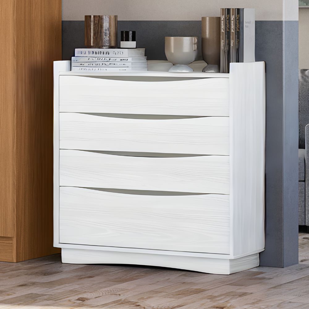 Comoda 4 Gavetas 02 Mesas de Cabeceira 2G M26061 Branco Kappesberg