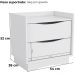 Comoda 4 Gavetas 02 Mesas de Cabeceira 2G M26061 Branco Kappesberg