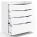 Comoda 4 Gavetas 02 Mesas de Cabeceira 2G M26061 Branco Kappesberg