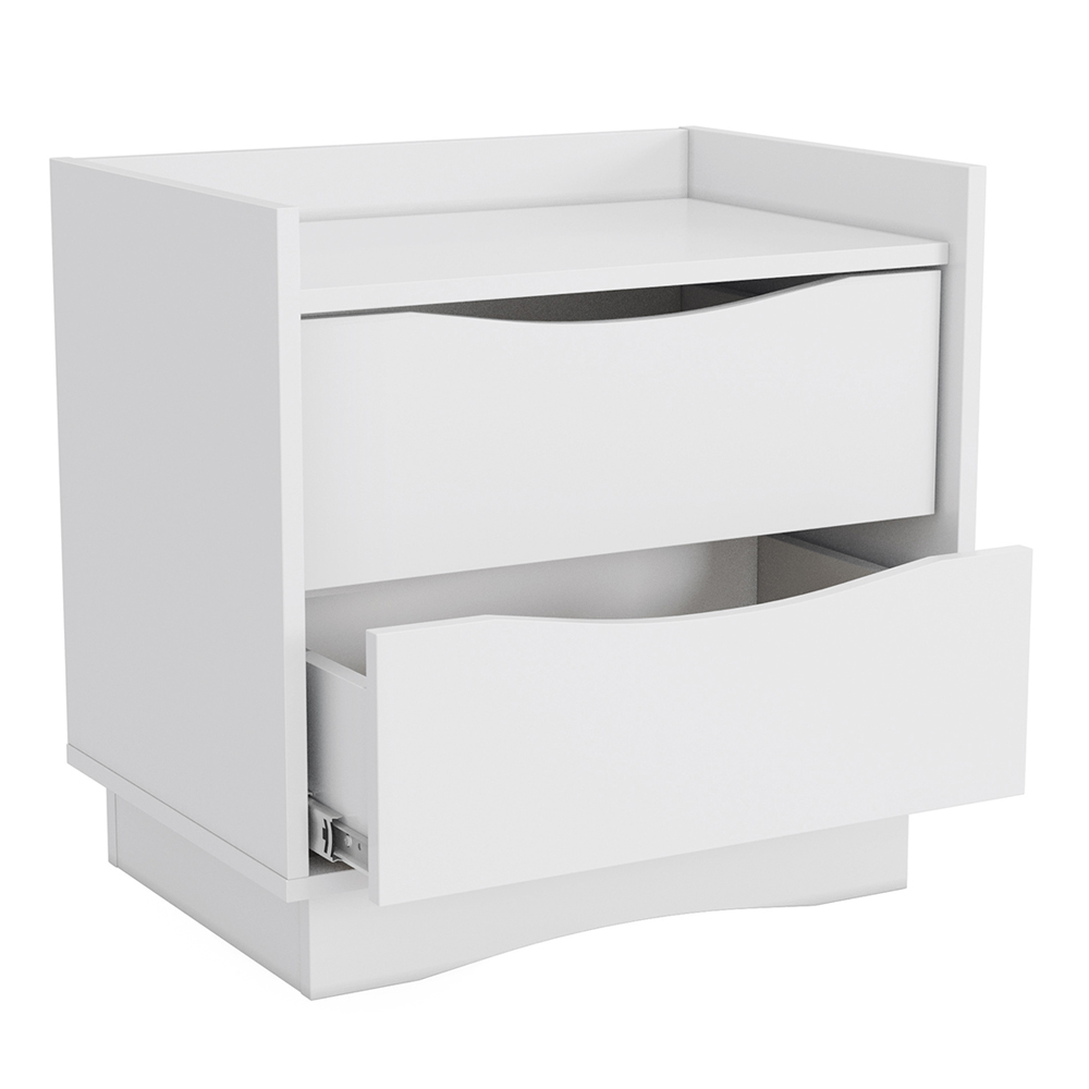 Comoda 4 Gavetas 02 Mesas de Cabeceira 2G M26061 Branco Kappesberg
