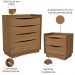 Comoda 4 Gavetas 02 Mesas de Cabeceira 2G M26061 Canela Kappesberg