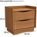 Comoda 4 Gavetas 02 Mesas de Cabeceira 2G M26061 Canela Kappesberg