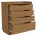 Comoda 4 Gavetas 02 Mesas de Cabeceira 2G M26061 Canela Kappesberg