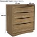 Comoda 4 Gavetas 02 Mesas de Cabeceira 2G M26061 Nogueira Kappesberg