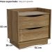 Comoda 4 Gavetas 02 Mesas de Cabeceira 2G M26061 Nogueira Kappesberg