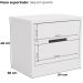 Comoda 4 Gavetas 02 Mesas de Cabeceira 2G S82224 Branco Kappesberg