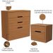 Comoda 4 Gavetas 02 Mesas de Cabeceira 2G S82224 Canela Kappesberg