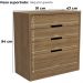 Comoda 4 Gavetas 02 Mesas de Cabeceira 2G S82224 Nogueira Kappesberg