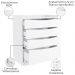 Comoda 4 Gavetas 91 cm M260 Branco Kappesberg