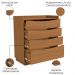 Comoda 4 Gavetas 91 cm M260 Canela Kappesberg