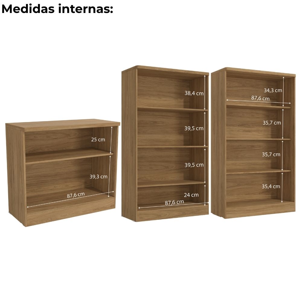 Conjunto Escritorio 3 Pecas Versatil Itapua Kappesberg