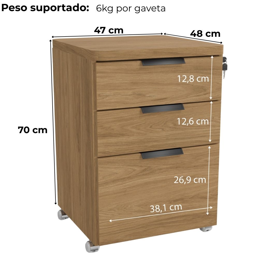 Conjunto Escritorio 4 Pecas Versatil Itapua Kappesberg