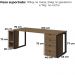 Conjunto Escritorio Industrial 3 Peças 190 cm Frame Munique Kappesberg