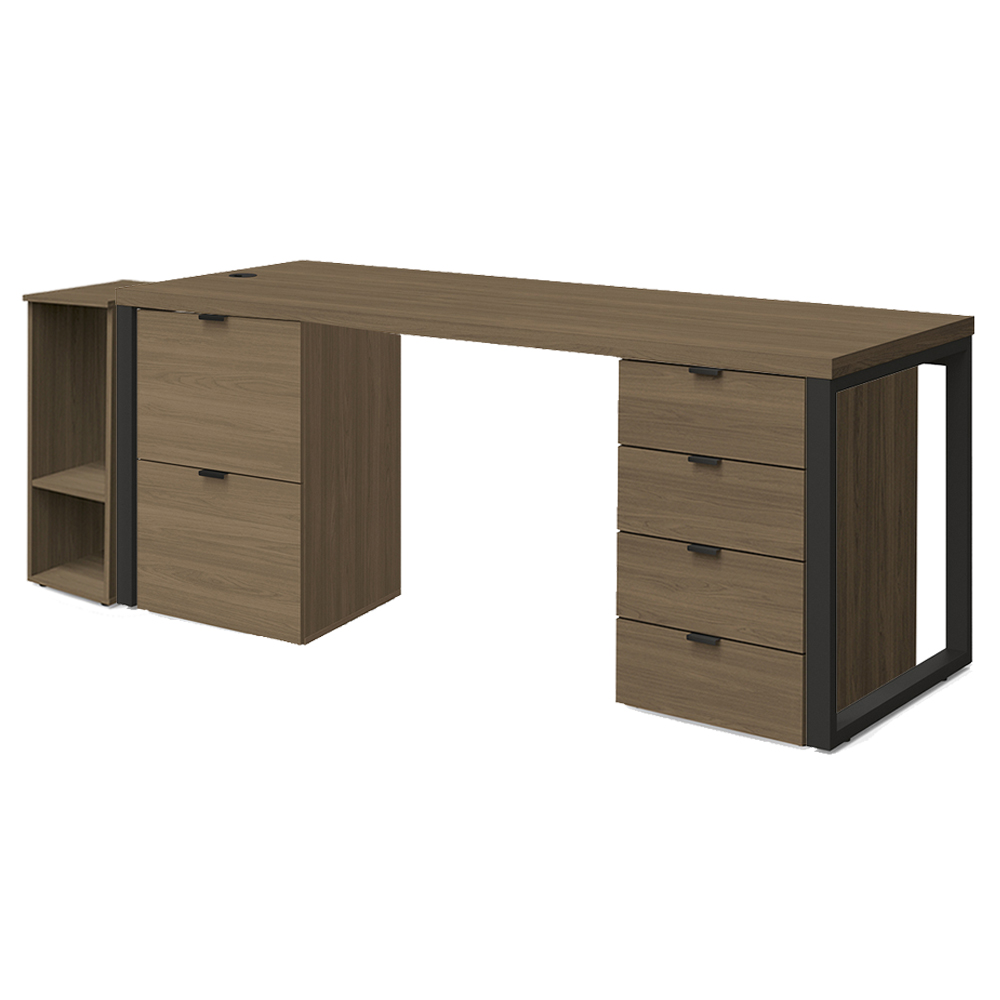 Conjunto Escritorio Industrial 4 Pecas Frame Munique Kappesberg