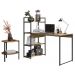 Conjunto Escritorio Mesa Escrivaninha E Mesa Lateral Industrial Crome 18 Freijo Preto kappesberg