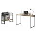 Conjunto Escritorio Mesa e Nicho Industrial Crome 02 Freijo Preto kappesberg
