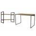 Conjunto Escritorio Mesa e Nicho Industrial Crome 02 Freijo Preto kappesberg