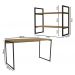 Conjunto Escritorio Mesa e Nicho Industrial Crome 03 Freijo Preto kappesberg