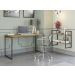 Conjunto Escritorio Mesa e Nicho Industrial Crome 03 Freijo Preto kappesberg