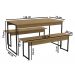 Conjunto Para Area Gourmet 03 Pecas Industrial Crome 24 Freijo Preto Kappesberg
