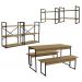 Conjunto Para Area Gourmet 05 Pecas Industrial Crome 25 Freijo Preto Kappesberg