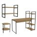 Conjunto Para Quarto 03 Peças Industrial Crome 23 Freijo Preto Kappesberg