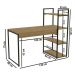 Conjunto Para Quarto 03 Peças Industrial Crome 23 Freijo Preto Kappesberg