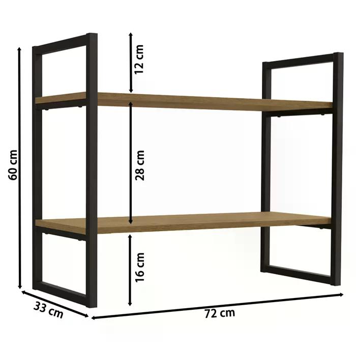 Conjunto Para Quarto 03 Peças Industrial Crome 23 Freijo Preto Kappesberg