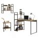 Conjunto Para Quarto 03 Peças Industrial Crome 23 Freijo Preto Kappesberg