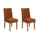 Conjunto com 2 Cadeiras Elva Bouclé Terracota e Canela
