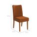 Conjunto com 2 Cadeiras Elva Bouclé Terracota e Canela