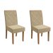 Conjunto com 2 Cadeiras Gardênia Bouclé Bege e Canela