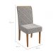 Conjunto com 2 Cadeiras Gardênia Bouclé Cinza e Canela