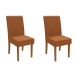 Conjunto com 2 Cadeiras Gardênia Bouclé Terracota e Canela