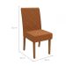 Conjunto com 2 Cadeiras Gardênia Bouclé Terracota e Canela