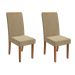 Conjunto com 2 Cadeiras Iris Bouclé Bege e Canela
