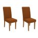Conjunto com 2 Cadeiras Iris Bouclé Terracota e Canela